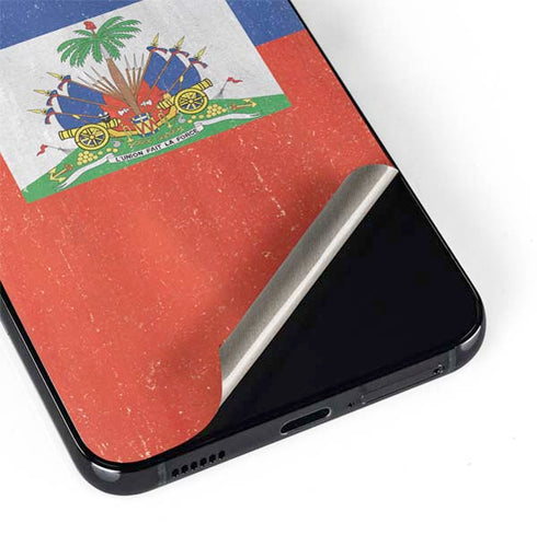 Haiti Flag Distressed Galaxy S22 Skin